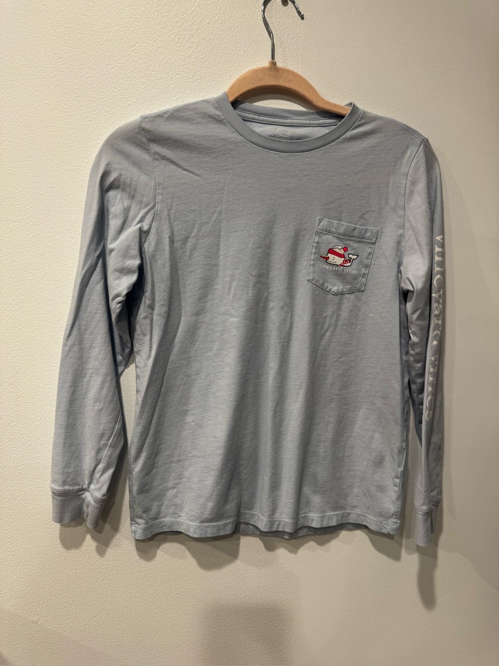 Vineyard Vines Light Blue Crew Neck Long Sleeve Tee